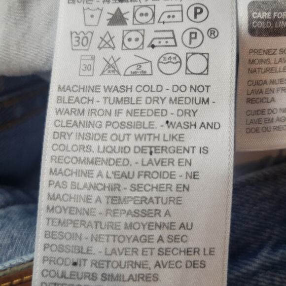 Levi's Ribcage Straight Ankle Jeans Light Wash Size 32/27 - Picture 9 of 10